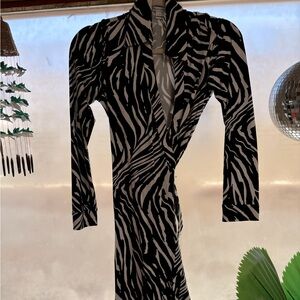 Diane Von Furstenberg Zebra Wrap Dress